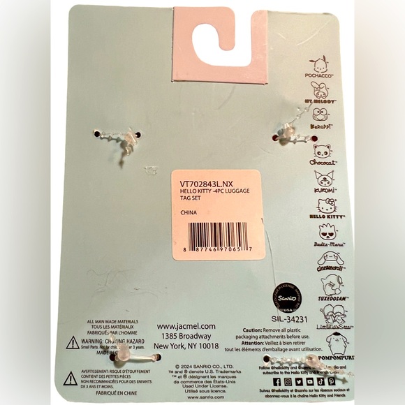 Hello Kitty Clearance Price is Firm! Hello Kitty Friends4 Travel Luggage Tags - Picture 6 of 7